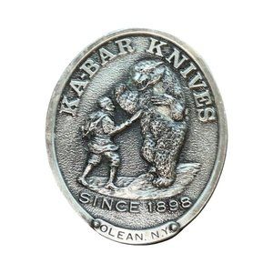 Ka-Bar Knives Knife Collector Grizzly Bear Western Gift 70s Vintage Belt Buckle